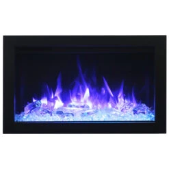 30" Traditional Series Electric Fireplace - Amantii -Fireplace Shop TRD 30 IMG 0323 108 glass chunks web 69929.1576621905