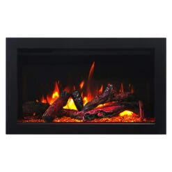 33" Traditional Series Electric Fireplace - Amantii -Fireplace Shop TRD 33 IMG 0329 optional 10 piece oak logset web 89699.1576624751