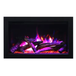 33" Traditional Series Electric Fireplace - Amantii -Fireplace Shop TRD 33 IMG 0331 optional 10 piece oak logset web 05134.1576624751