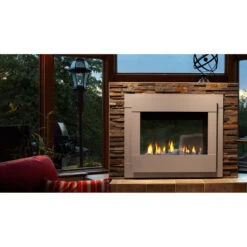 Twilight Modern 36" Indoor/Outdoor See-Through Gas Fireplace | Majestic -Fireplace Shop TwilightModern Int 1400x785 99530.1663833050