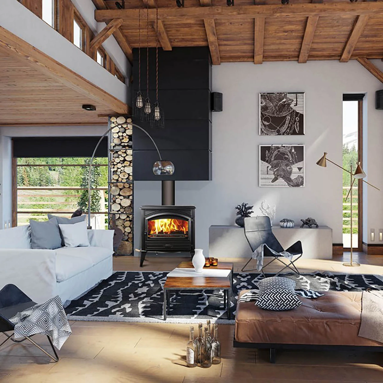 Lynwood W-76 Wood Burning Stove - Amantii 2 Lynwood W-76 Wood Burning Stove - Amantii - Image 2