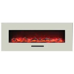 Wall Mount / Flush Mount Smart Electric Fireplace - Amantii 15 Wall Mount / Flush Mount Smart Electric Fireplace - Amantii -Fireplace Shop WMFM 48 orange LOGS canopy WHITE 800 61280.1654003461