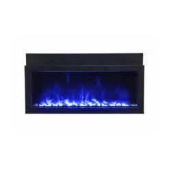 40" Panorama Extra Slim Electric Fireplace BI-40-XTRASLIM - Amantii -Fireplace Shop amantii xtraslim electric fireplace blue flame front web 33506.1576868079