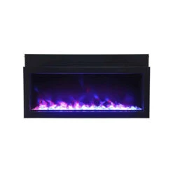 40" Panorama Extra Slim Electric Fireplace BI-40-XTRASLIM - Amantii -Fireplace Shop amantii xtraslim electric fireplace blue purple flame front web 15150.1576868079