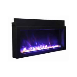 40" Panorama Extra Slim Electric Fireplace BI-40-XTRASLIM - Amantii -Fireplace Shop amantii xtraslim electric fireplace blue purple flame side web 63834.1576868079