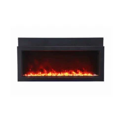 40" Panorama Extra Slim Electric Fireplace BI-40-XTRASLIM - Amantii -Fireplace Shop amantii xtraslim electric fireplace yellow orange flame front web 15092.1576868079