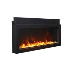40" Panorama Extra Slim Electric Fireplace BI-40-XTRASLIM - Amantii -Fireplace Shop amantii xtraslim electric fireplace yellow orange flame side web 86179.1576868079