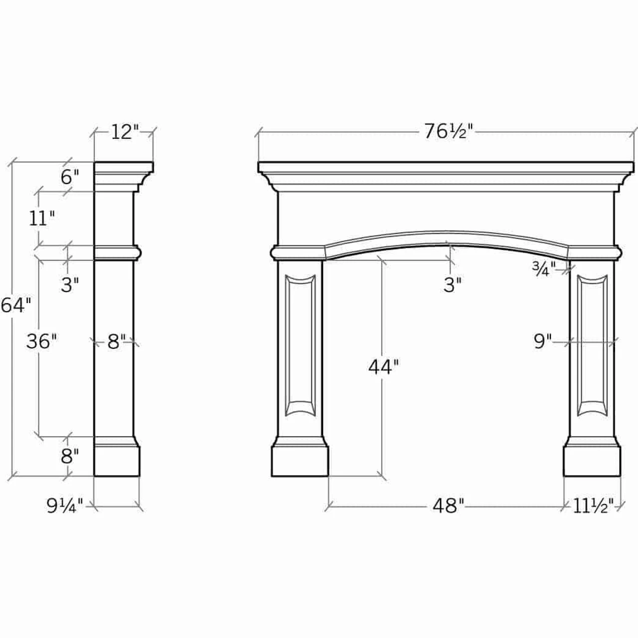 The Annalisa - Concrete Fireplace Surround 3 The Annalisa - Concrete Fireplace Surround - Image 3
