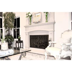 Arcadia Rectangular Fireplace Door - Wrought Iron -Fireplace Shop arcadia 10 rectangular fireplace door web3 00468.1581639489