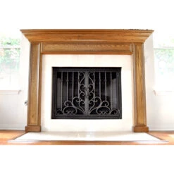 Arcadia Rectangular Fireplace Door - Wrought Iron -Fireplace Shop arcadia 10 rectangular fireplace door web5 76958.1581639489