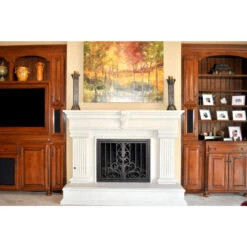 Arcadia Rectangular Fireplace Door - Wrought Iron -Fireplace Shop arcadia 10 rectangular fireplace door web6 49920.1581639489