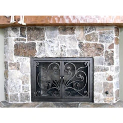 Azalea Rectangular Fireplace Door - Wrought Iron -Fireplace Shop azalea 6 03 web 20119.1581631319