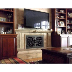 Azalea Rectangular Fireplace Door - Wrought Iron -Fireplace Shop azalea 6 04 web 80439.1581631319