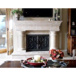 Azalea Rectangular Fireplace Door - Wrought Iron -Fireplace Shop azalea 6 05 web 51231.1581631319