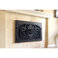 Azalea Rectangular Inside Arch Fireplace Door - Wrought Iron -Fireplace Shop azalea 6 arch rec web1 29007.1582140462