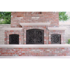 Azalea Arched Fireplace Door - Wrought Iron -Fireplace Shop azalea 6 arch web2 58710.1582825351
