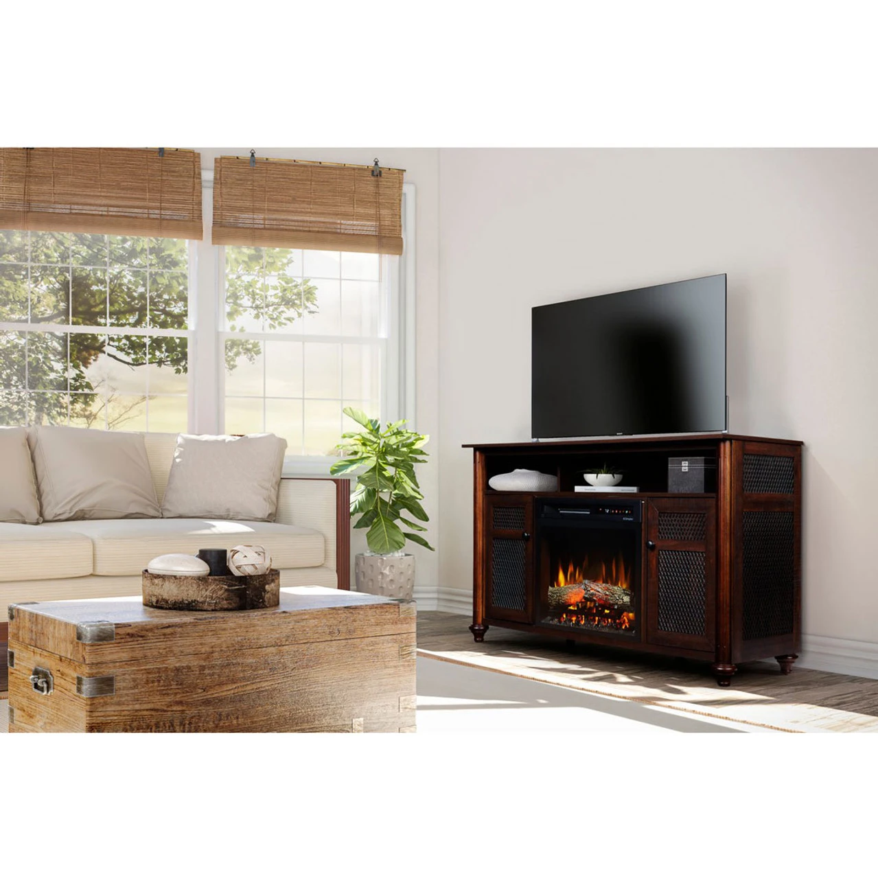 Dimplex 56" Xavier Media Console Electric Fireplace - XHD Firebox 4 Dimplex 56" Xavier Media Console Electric Fireplace - XHD Firebox - Image 4