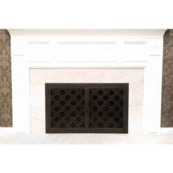 Beacons Rectangular Fireplace Door - Wrought Iron