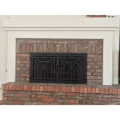 Belvoir Rectangular Fireplace Door - Wrought Iron