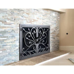Big Sur Rectangular Fireplace Door - Wrought Iron -Fireplace Shop big sur 5 01 web 33258.1581636005
