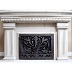 Big Sur Rectangular Fireplace Door - Wrought Iron