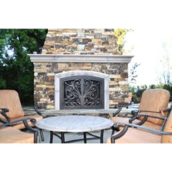 Big Sur Arched Fireplace Door - Wrought Iron -Fireplace Shop big sur 5 arch web3 44765.1581970965