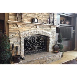 Big Sur Arched Fireplace Door - Wrought Iron -Fireplace Shop big sur 5 arch web4 19615.1581970965