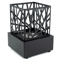 Lenora Ethanol Table Top Fire Pit Black- AMS Fireplace