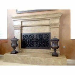 Carlsbad Rectangular Fireplace Door - Wrought Iron -Fireplace Shop carlsbad 23 fireplace door ams 30483.1574816000