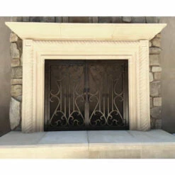 Carlsbad Rectangular Fireplace Door - Wrought Iron -Fireplace Shop carlsbad 23 fireplace door web5 92788.1574816000