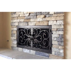 Classic Rectangular Fireplace Door - Wrought Iron -Fireplace Shop classic 1 02 web 46633.1582137181