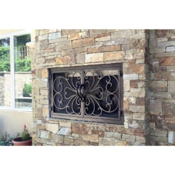 Classic Rectangular Fireplace Door - Wrought Iron -Fireplace Shop classic 1 07 web 51944.1582137183