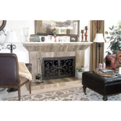 Classic Rectangular Fireplace Door - Wrought Iron -Fireplace Shop classic 1 08 web 25607.1582137183