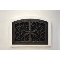 Classic Arched Fireplace Door - Wrought Iron -Fireplace Shop classic 1 arch web2 87583.1581969226