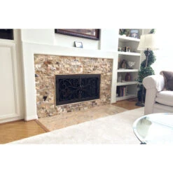 Classic Rectangular Fireplace Door - Wrought Iron -Fireplace Shop classic 1 fireplace door stacked stone 90683.1582137183