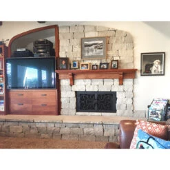 Classic Rectangular Fireplace Door - Wrought Iron -Fireplace Shop classic 1 fireplace door web12 44115.1582137183