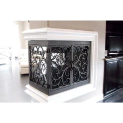 Classic Rectangular U-Shape Fireplace Door - Wrought Iron -Fireplace Shop classic 1 u shape web3 10369.1582224914