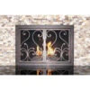 Del Mar Rectangular Fireplace Door - Wrought Iron