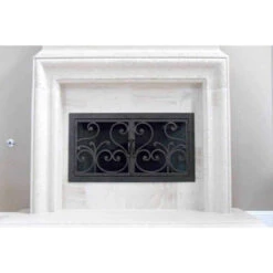 Del Mar Rectangular Fireplace Door - Wrought Iron -Fireplace Shop del mar 12 rectangular fireplace door web5 12359.1575310733