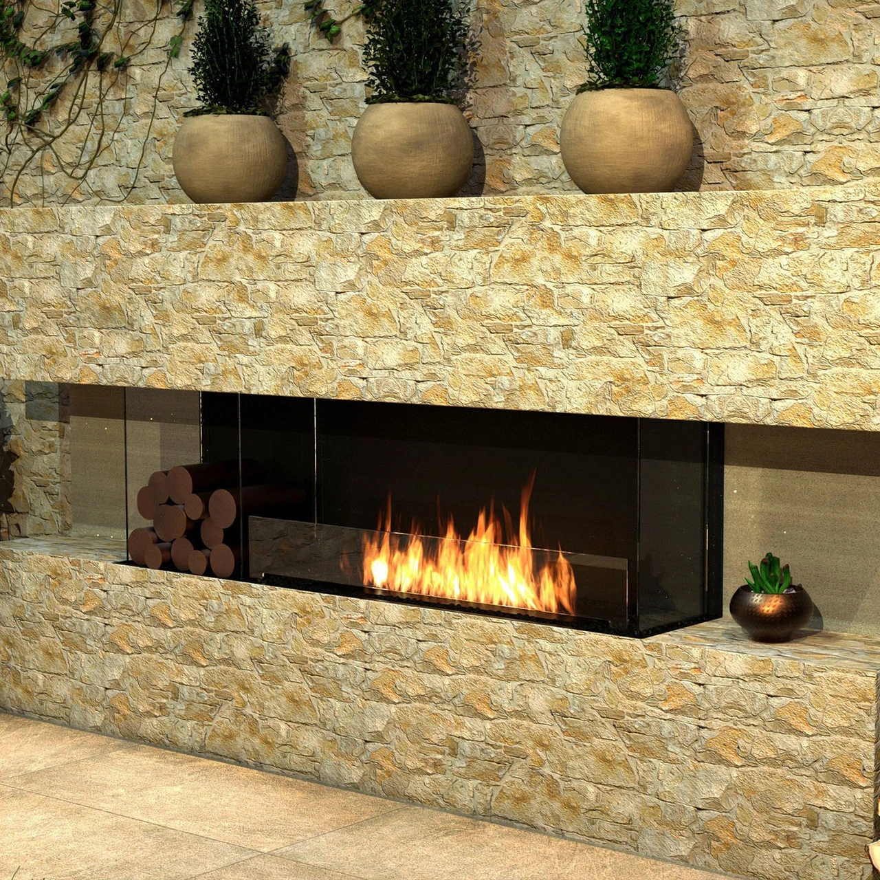 Flex Bay Bioethanol Fireplace Insert | EcoSmart Fire 1 Flex Bay Bioethanol Fireplace Insert | EcoSmart Fire