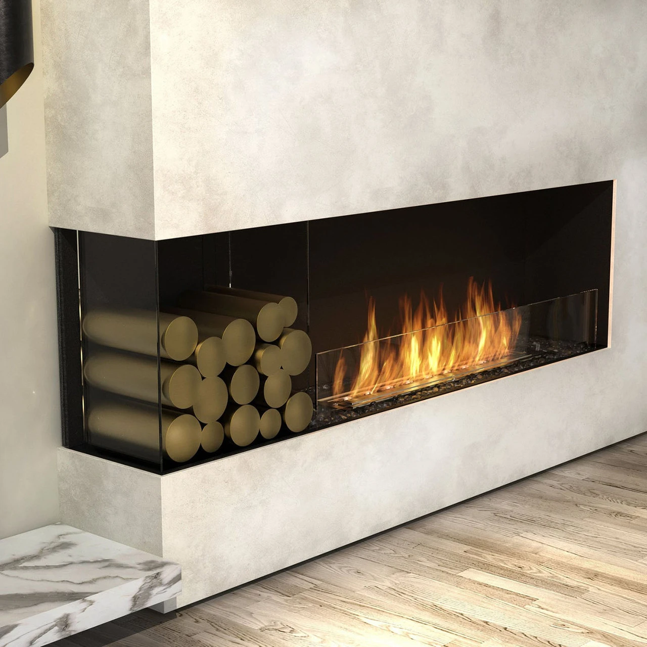 Flex Left Corner Bioethanol Fireplace Insert | EcoSmart Fire 2 Flex Left Corner Bioethanol Fireplace Insert | EcoSmart Fire - Image 2