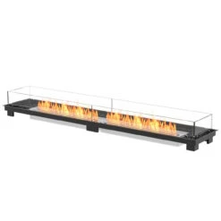 Linear 90 Fire Pit Kit | EcoSmart Fire -Fireplace Shop ecosmart fire linear 90 fire pit kit black 45 angle.jpg result 68952.1656520304