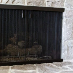 Formed Metal Fireplace Screen Systems With Bottom Bar| Cascade Home Decor