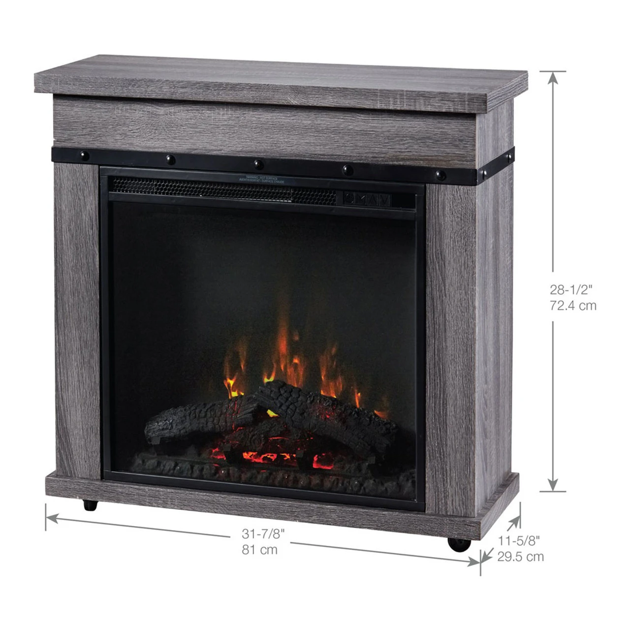Dimplex 32" Morgan Electric Fireplace Mantel, Charcoal Oak 2 Dimplex 32" Morgan Electric Fireplace Mantel, Charcoal Oak - Image 2
