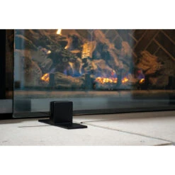 Manhattan Modern Freestanding Glass Fireplace Screen | AMS Fireplace -Fireplace Shop glass screen ams fireplace 2 web 89084.1574117834