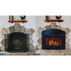Ruby 30" Direct Vent Freestanding Fireplace Insert | Majestic -Fireplace Shop img before after ruby series 01 34908.1663233148.1280.1280 33489.1663597523
