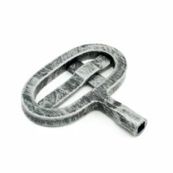 Oval Knit Fireplace Key - Brushed Pewter