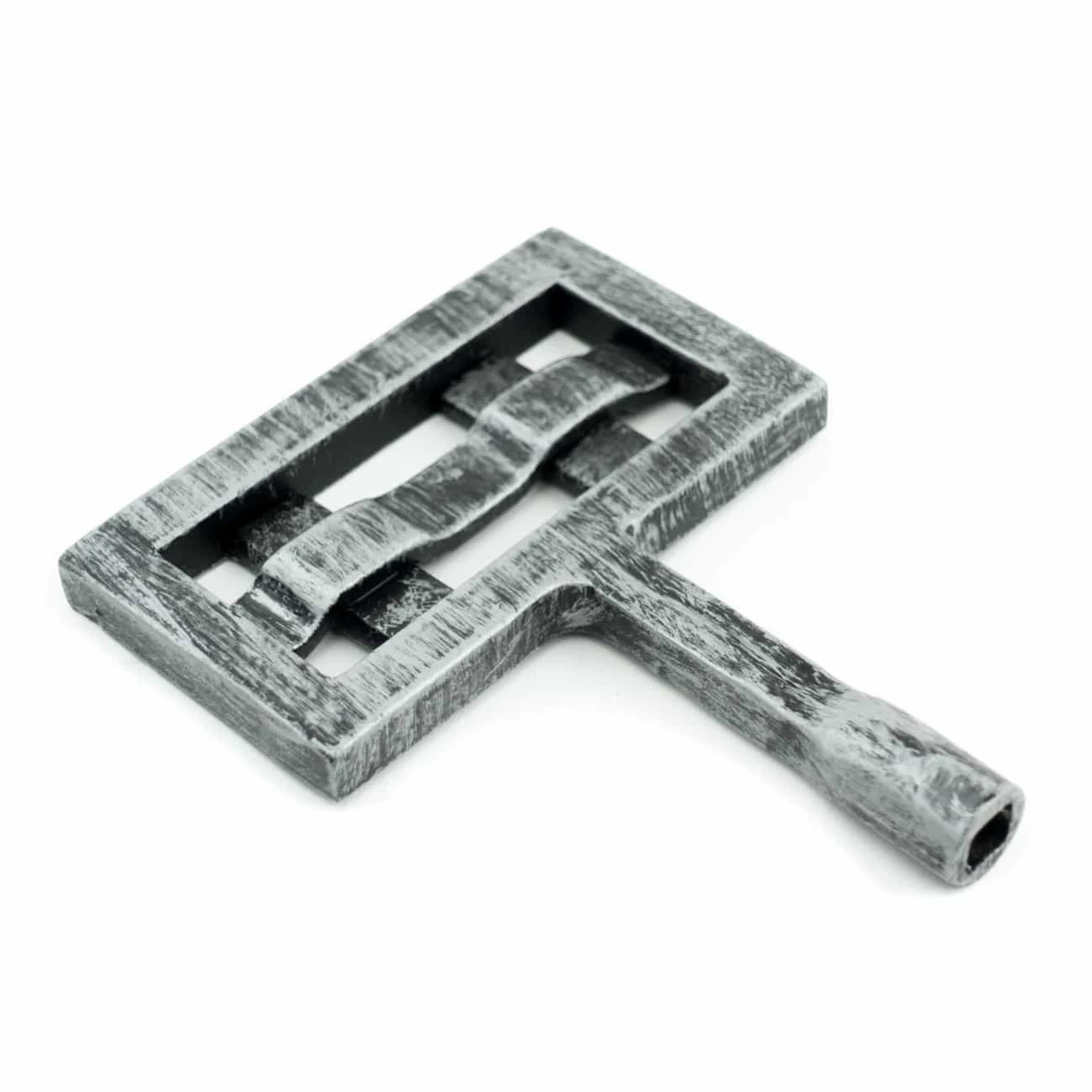 Square Knit Fireplace Key - Brushed Pewter 1 Square Knit Fireplace Key - Brushed Pewter