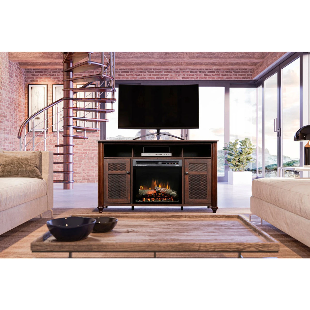 Dimplex 56" Xavier Media Console Electric Fireplace - XHD Firebox 3 Dimplex 56" Xavier Media Console Electric Fireplace - XHD Firebox - Image 3