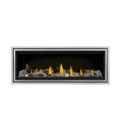 Vector 50" Single-Sided Linear Gas Fireplace - Napoleon -Fireplace Shop lv50 beach fire glass beads ss trim premium safety barrier web 69604.1638277151